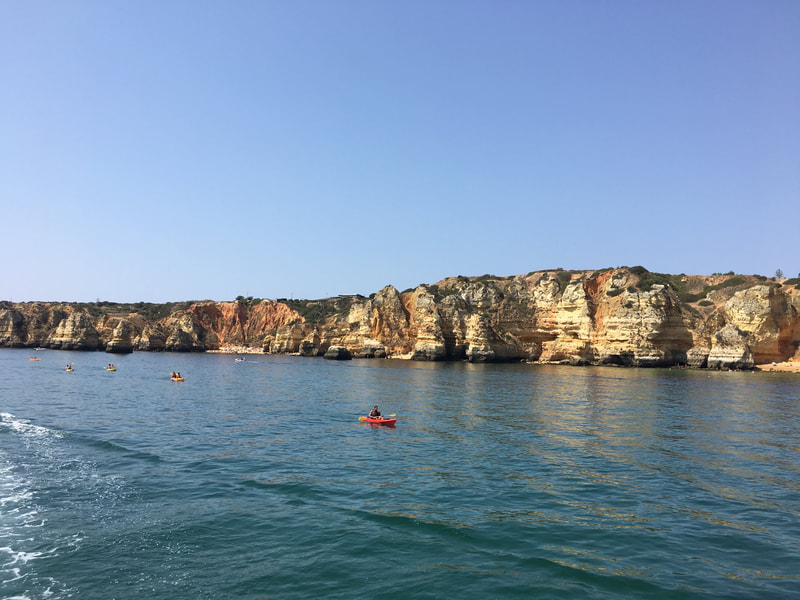 Kayakers in Luz, Portugal